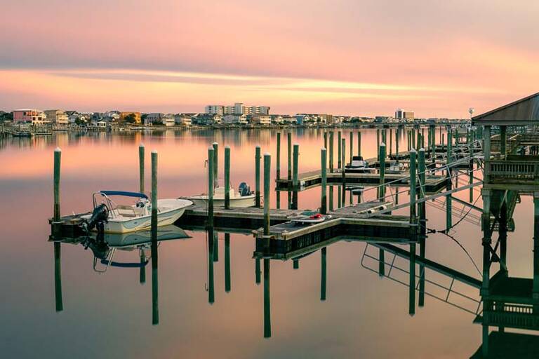 Docks at sunrise